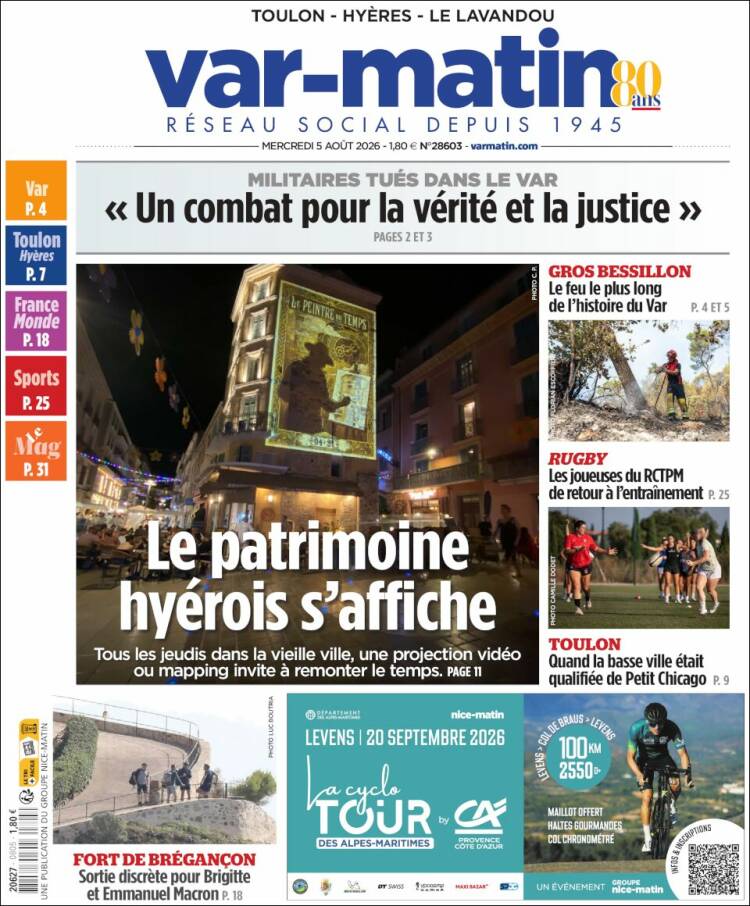 Portada de Var-Matin (France)