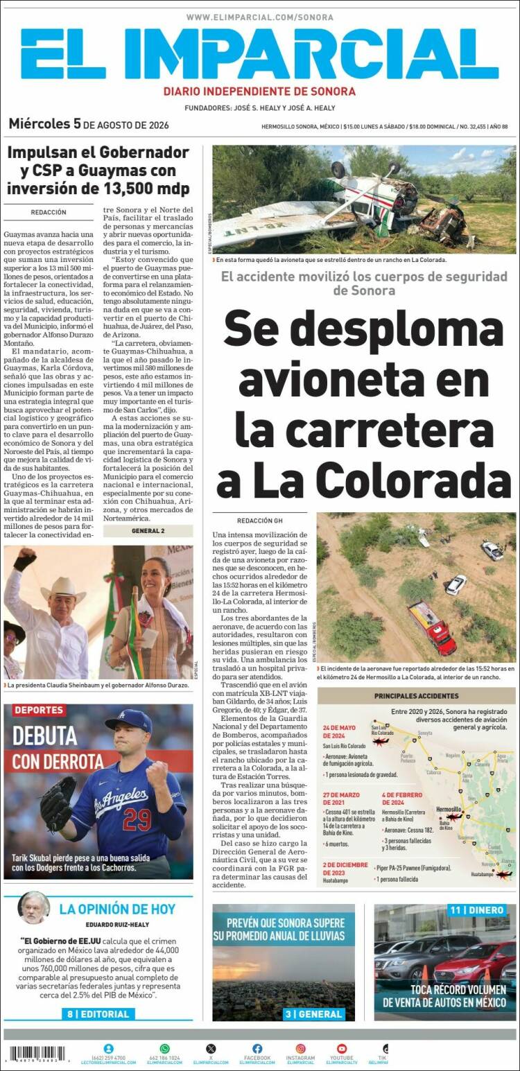 Portada de El Imparcial (M&eacute;xico)
