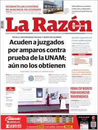 Portada de La Razón (M&eacute;xico)