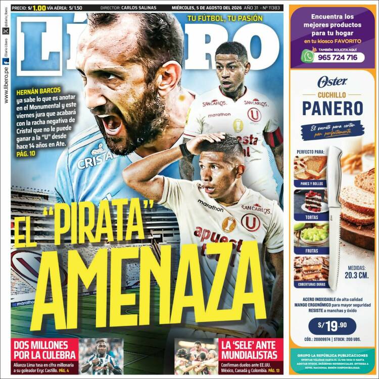 Portada de Líbero (Per&uacute;)