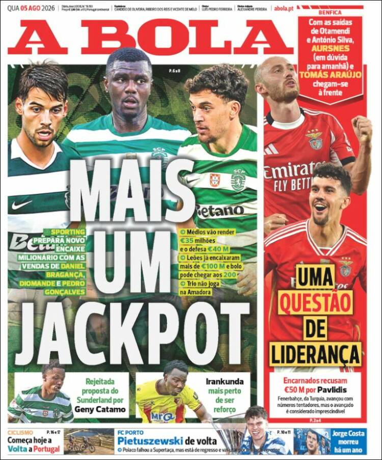 Portada de A Bola (Portugal)