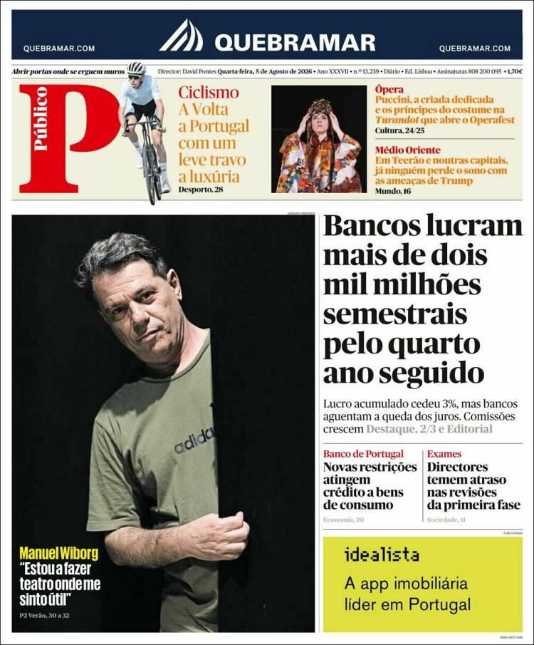Portada de Público (Portugal)