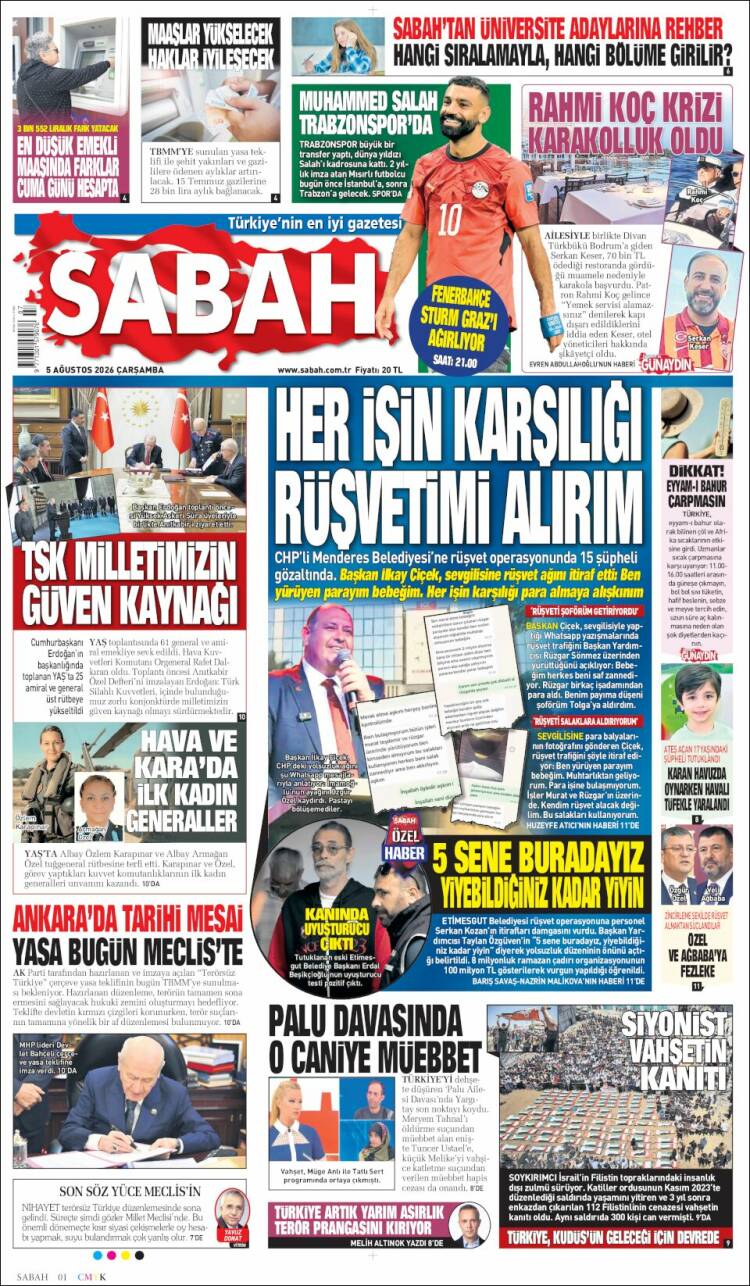 Portada de Sabah (Turqu&iacute;a)