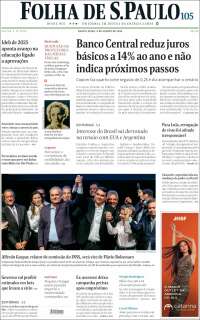 Portada de Folha de São Paulo (Br&eacute;sil)