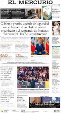 Portada de El Mercurio (Chile)