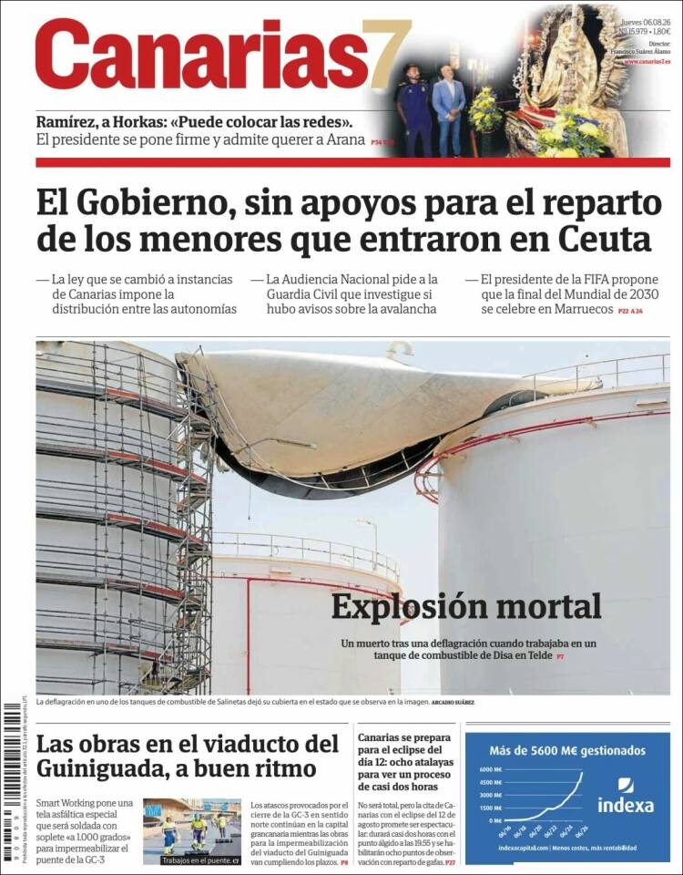 Portada de Canarias 7 (Espagne)
