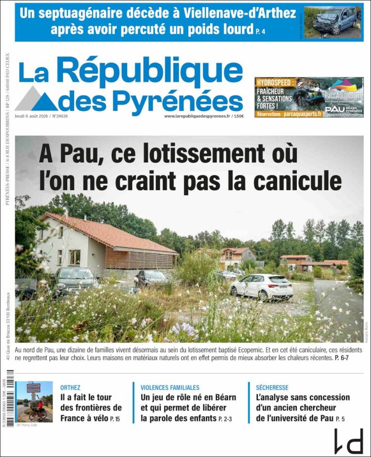 Portada de La République des Pyrénées (France)