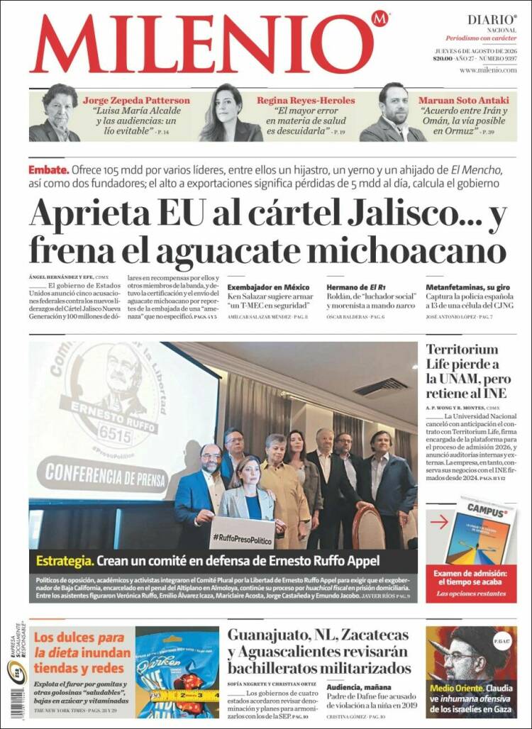 Portada de Milenio (Mexico)