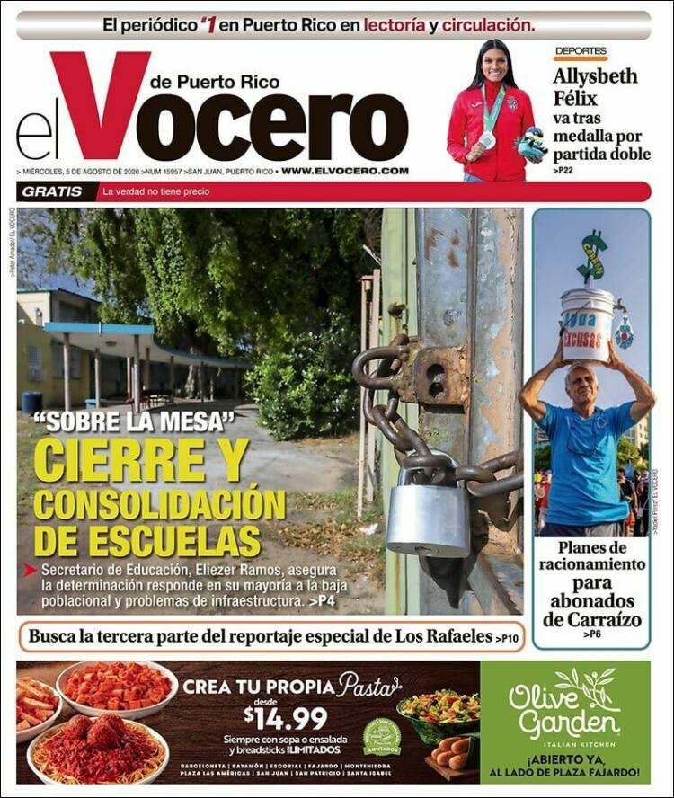 Portada de Vocero (Puerto Rico)