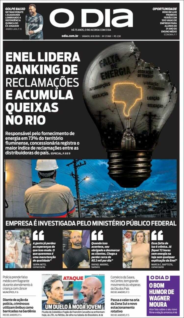 Portada de O Dia (Brasil)