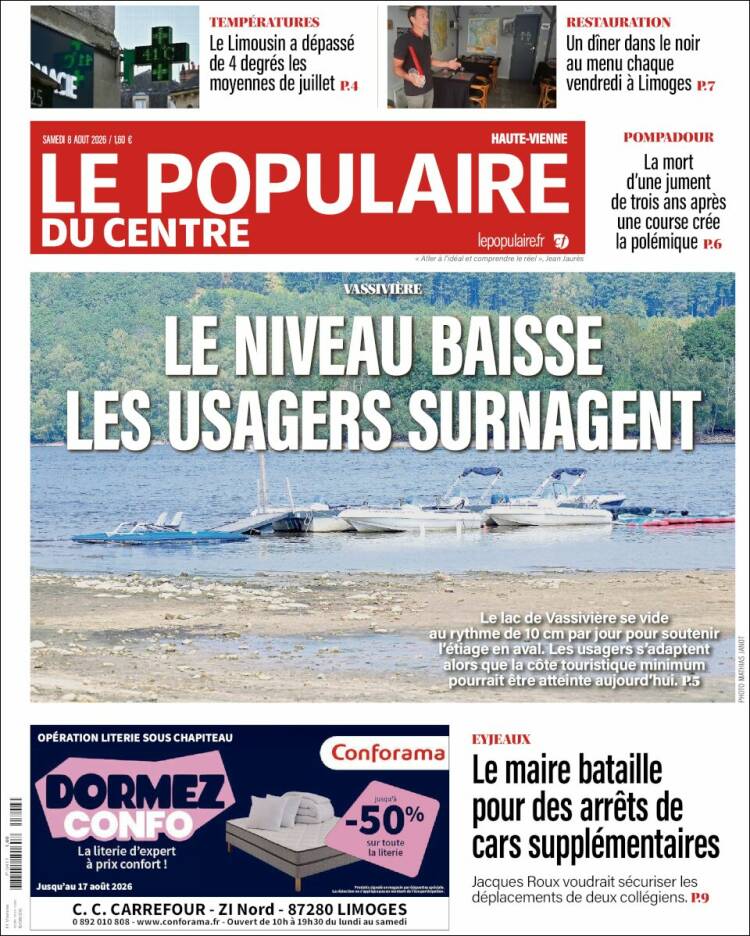 Portada de Le Populaire du Centre (France)