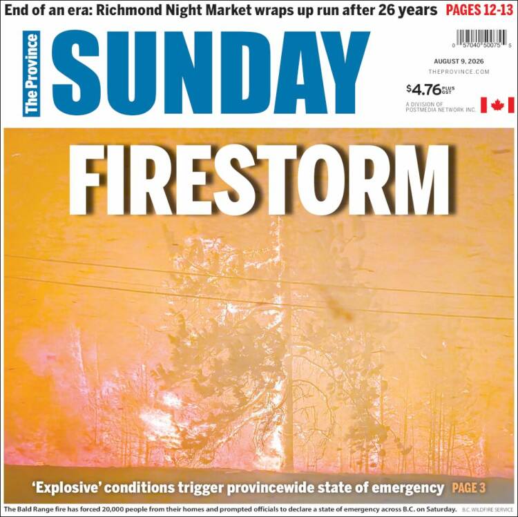 Portada de The Province (Canad&aacute;)