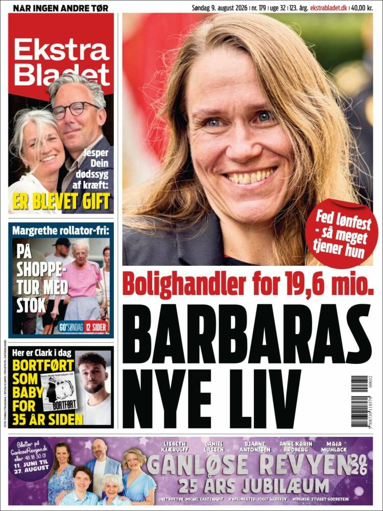 Portada de Ekstra Bladet (Dinamarca)