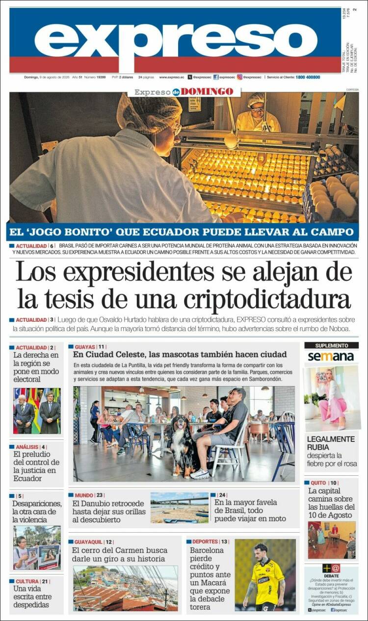 Portada de Expreso (Ecuador)
