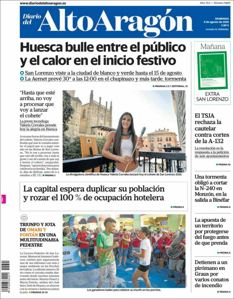 Portada de Diario del AltoAragón (Espa&ntilde;a)