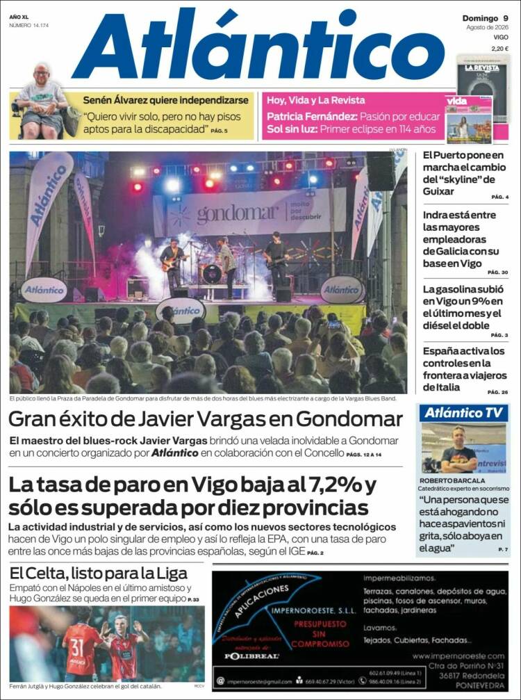 Portada de Atlántico Diario (Espa&ntilde;a)