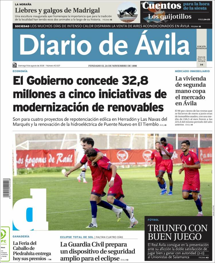 Portada de Diario de Ávila (Espa&ntilde;a)