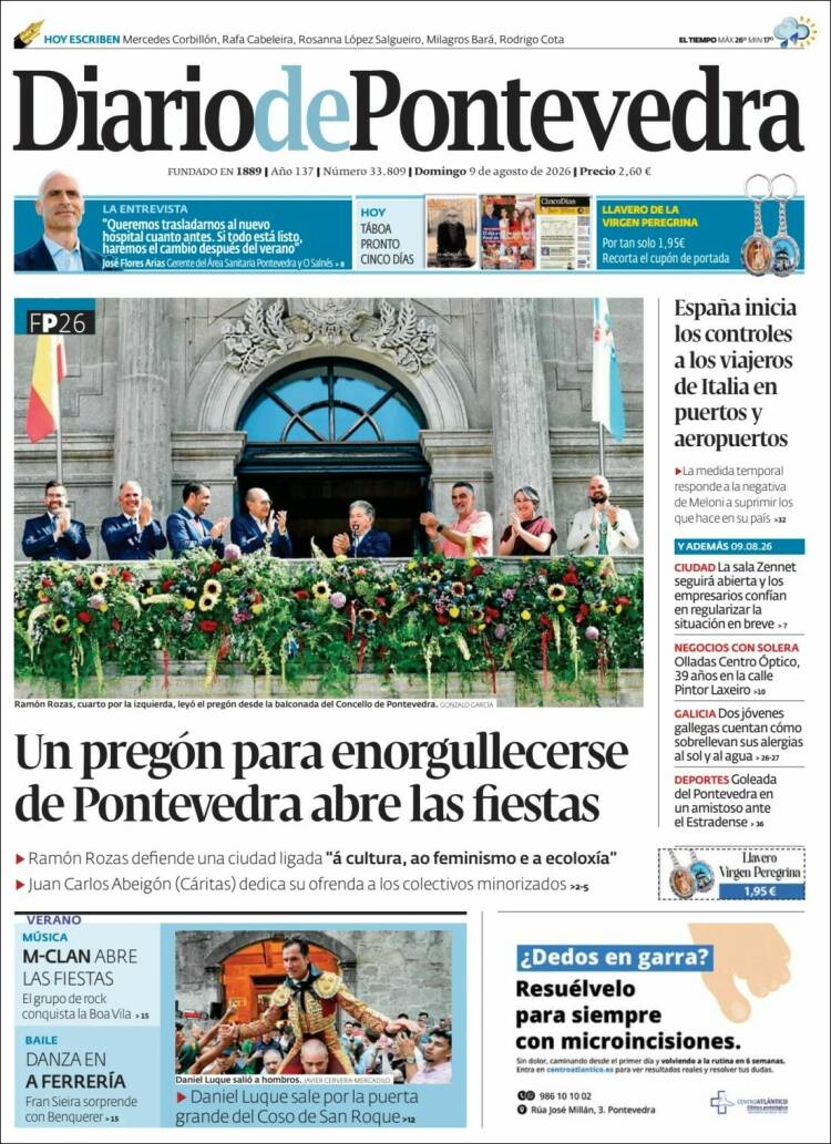 Portada de Diario de Pontevedra (Espa&ntilde;a)