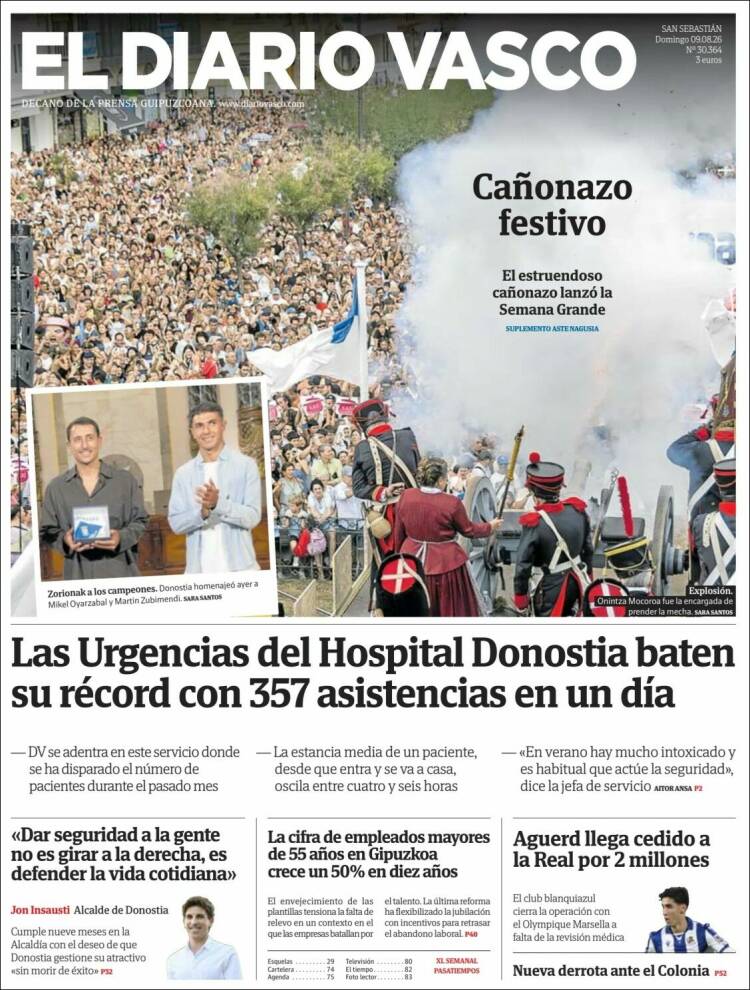 Portada de Diario Vasco (Espa&ntilde;a)