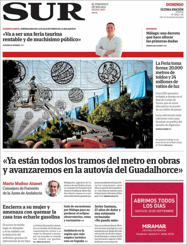 Portada de Diario el Sur (Espa&ntilde;a)
