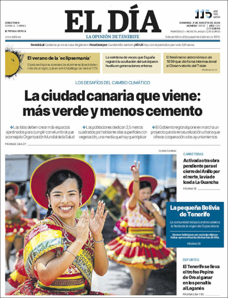 Portada de El Día (Espa&ntilde;a)