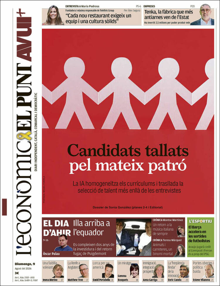 Portada de El Punt Avui (Espa&ntilde;a)