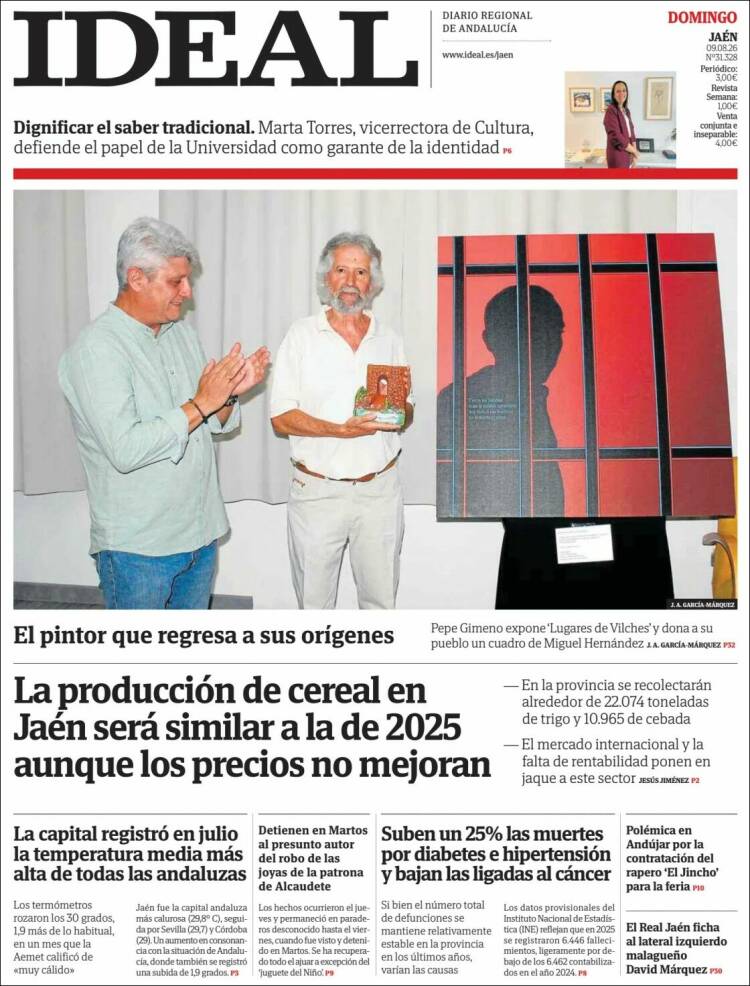 Portada de El Ideal de Jaén (Espa&ntilde;a)