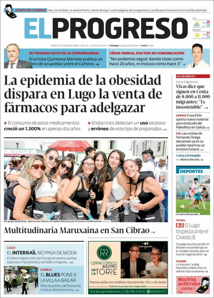 Portada de El Progreso (Espa&ntilde;a)
