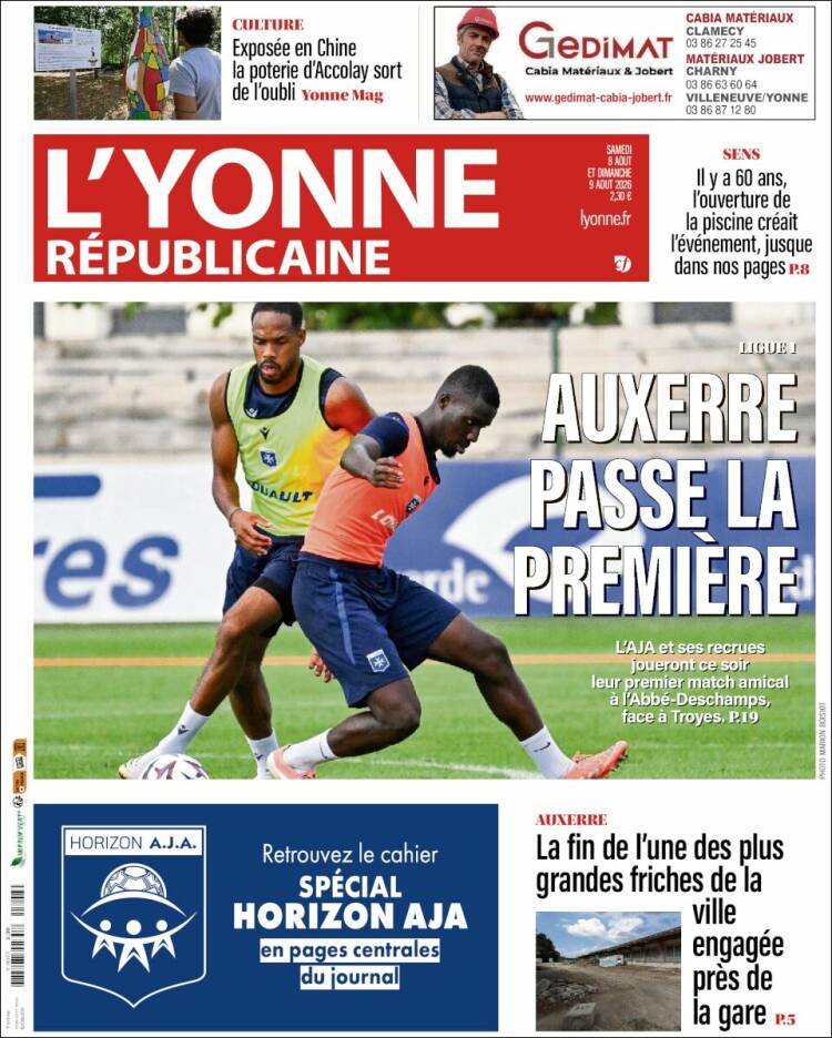 Portada de L'Yonne-Républicaine (Francia)