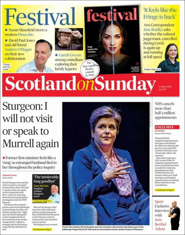 Portada de The Scotsman (Reino Unido)