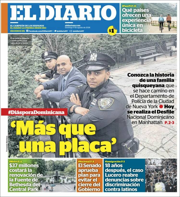 Portada de El Diario NY (USA)