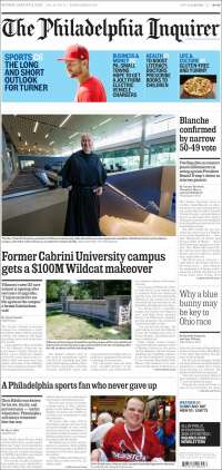 Portada de Philadelphia Inquirer (USA)
