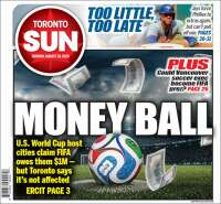 Portada de The Toronto Sun (Canad&aacute;)