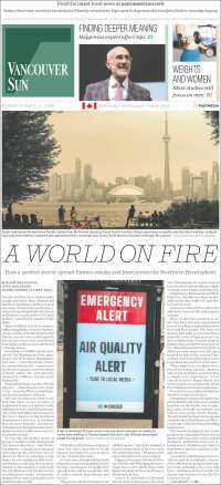 Portada de The Vancouver Sun (Canad&aacute;)