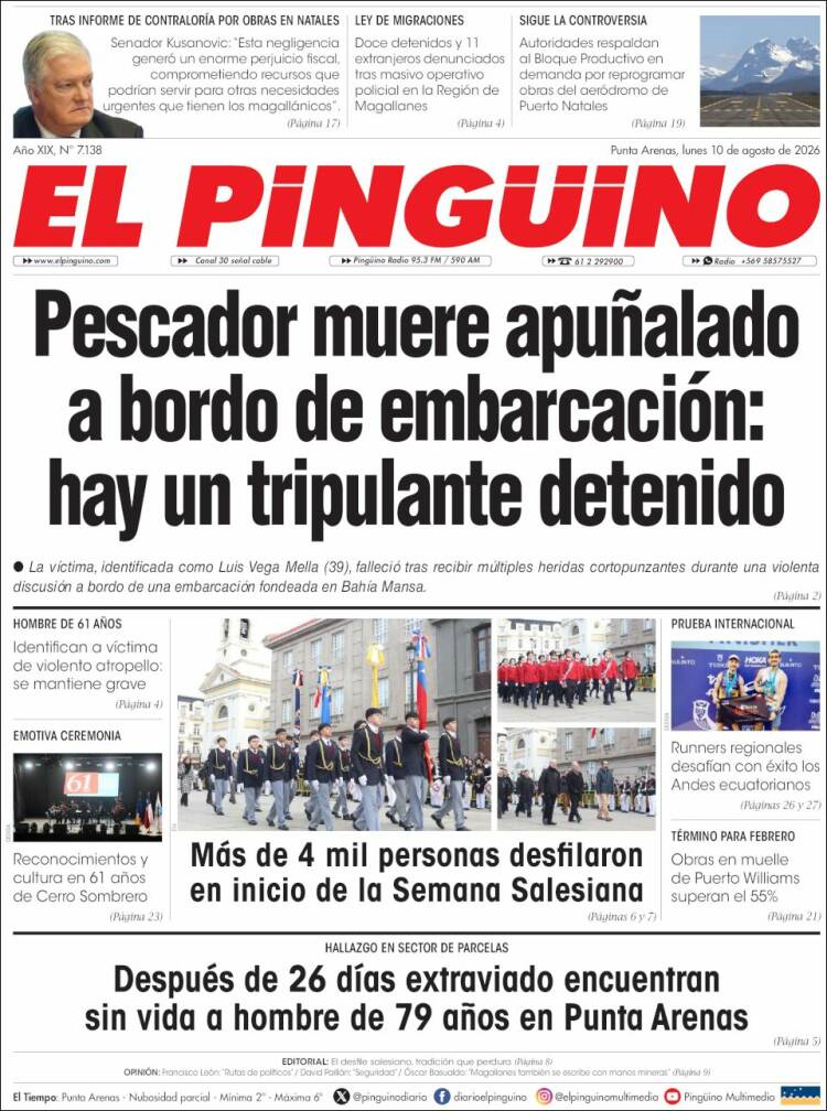 Portada de El Pingüino (Chile)