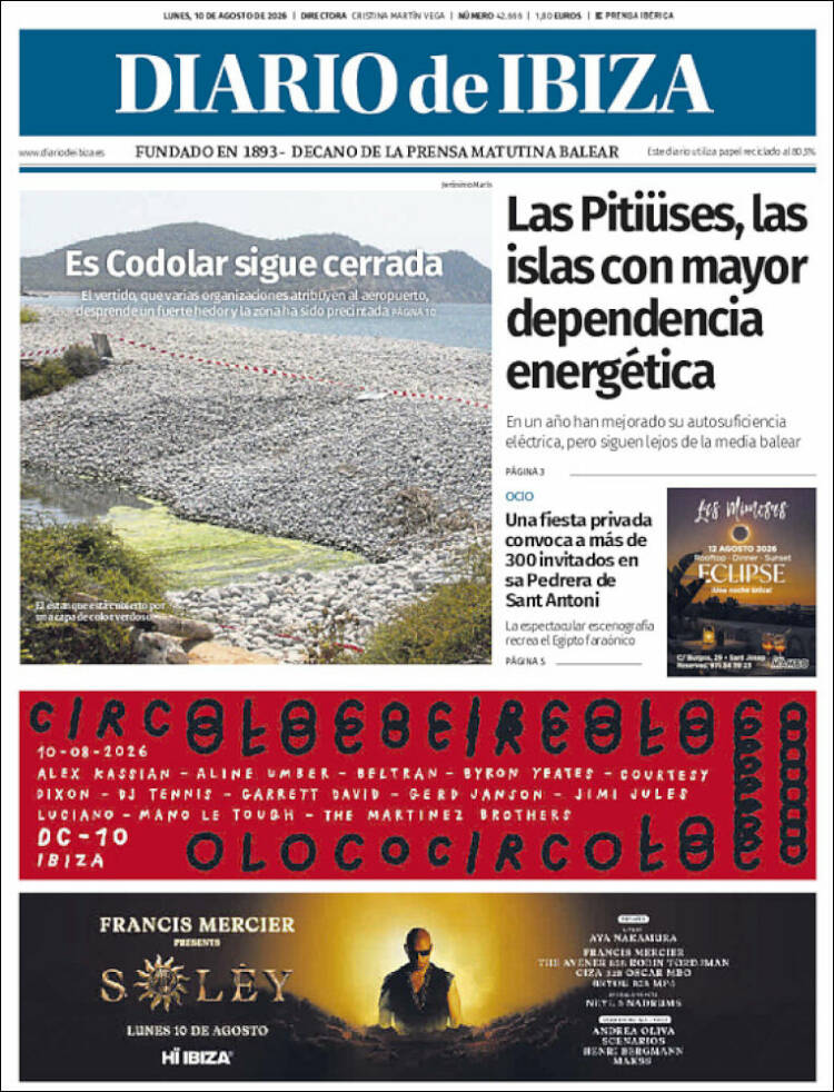 Portada de Diario de Ibiza (Espa&ntilde;a)