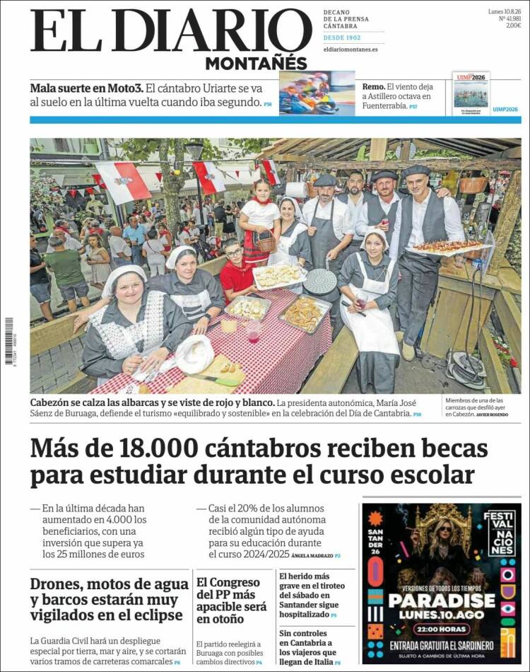Portada de El Diario Montañés (Espa&ntilde;a)