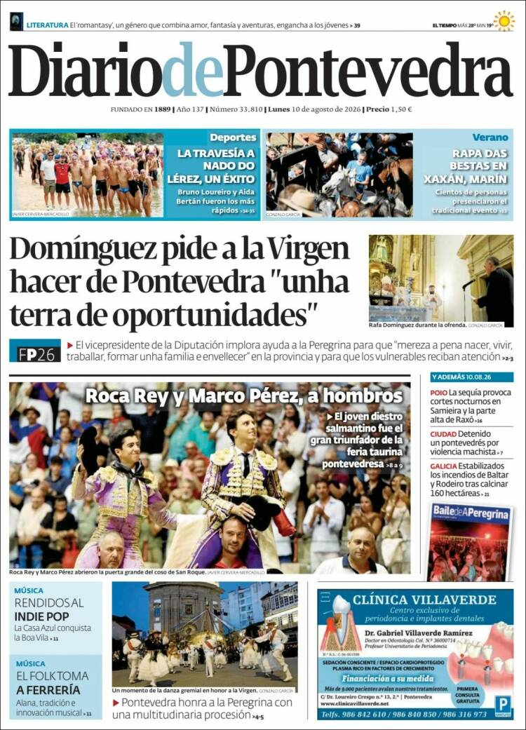 Portada de Diario de Pontevedra (Espa&ntilde;a)