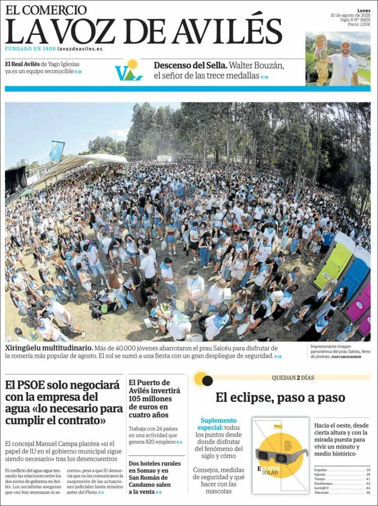 Portada de El Comercio - Avilés (Espa&ntilde;a)