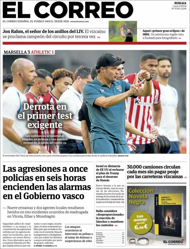 Portada de El Correo (Espa&ntilde;a)