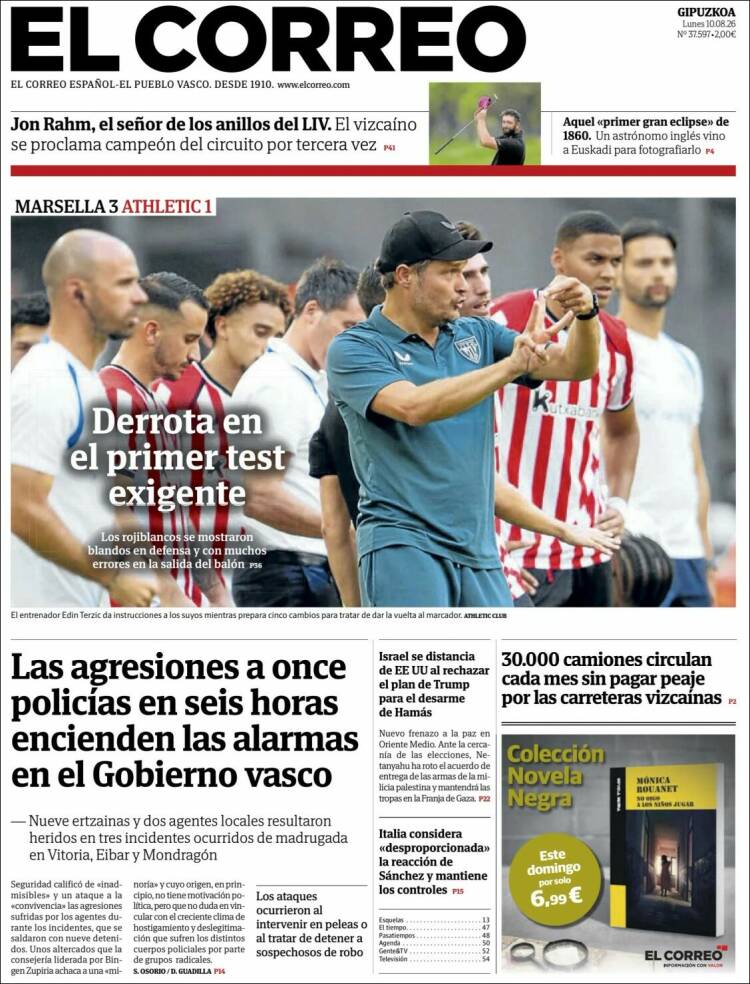 Portada de El Correo - Guipuzcoa (Spain)
