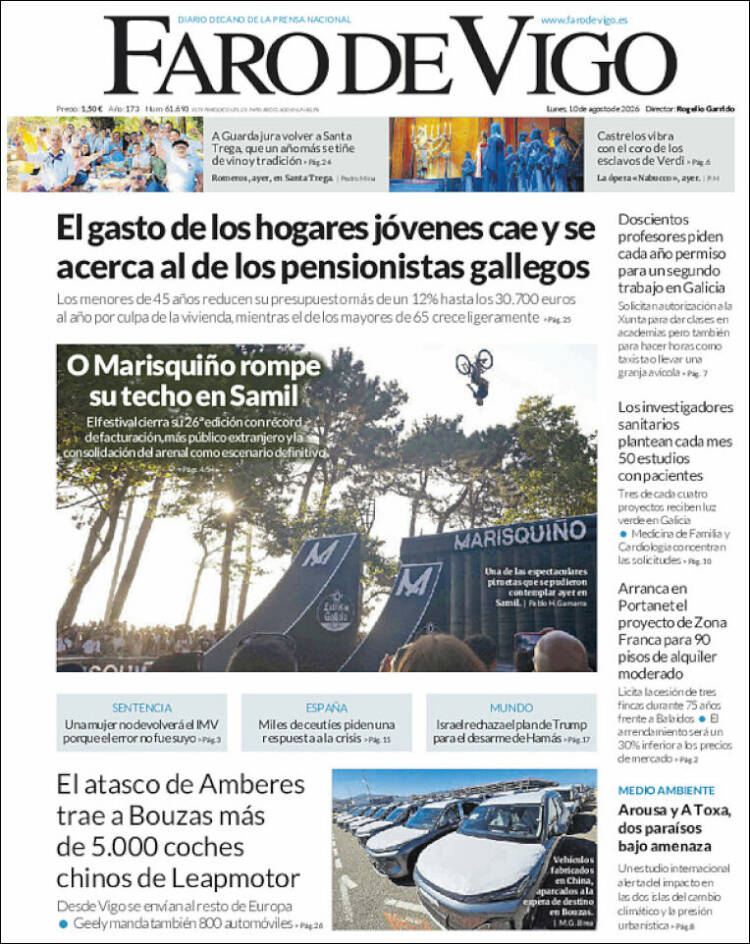 Portada de Faro de Vigo (Espa&ntilde;a)
