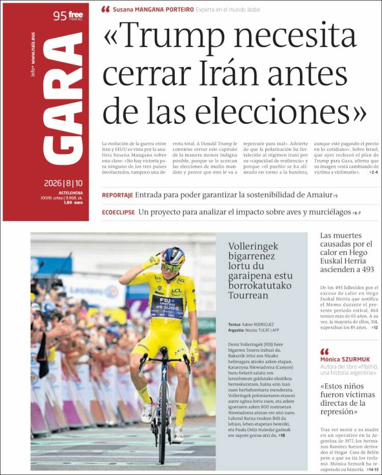 Portada de Gara (Espa&ntilde;a)