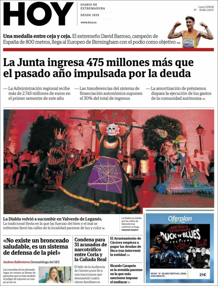 Portada de Hoy - Caceres (Espa&ntilde;a)