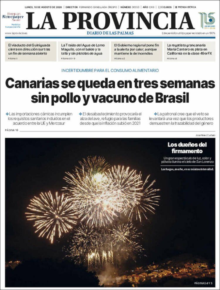 Portada de La Provincia (Espa&ntilde;a)