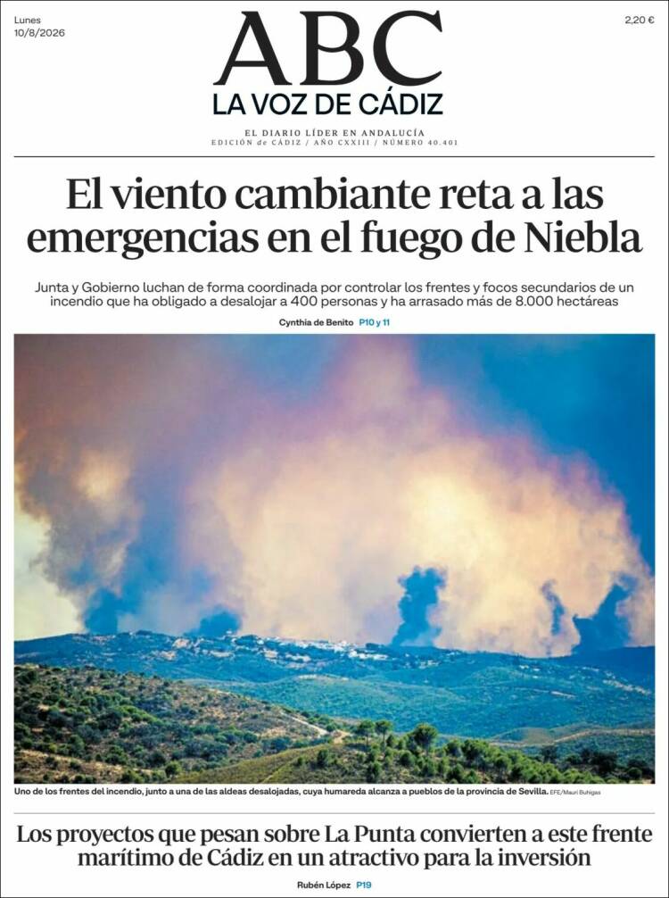 Portada de La Voz de Cádiz (Espa&ntilde;a)