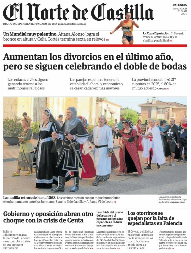 Portada de Norte de Castilla - Palencia (Espa&ntilde;a)
