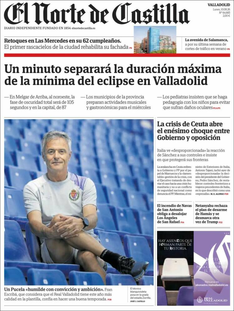 Portada de Norte de Castilla - Valladolid (Espa&ntilde;a)