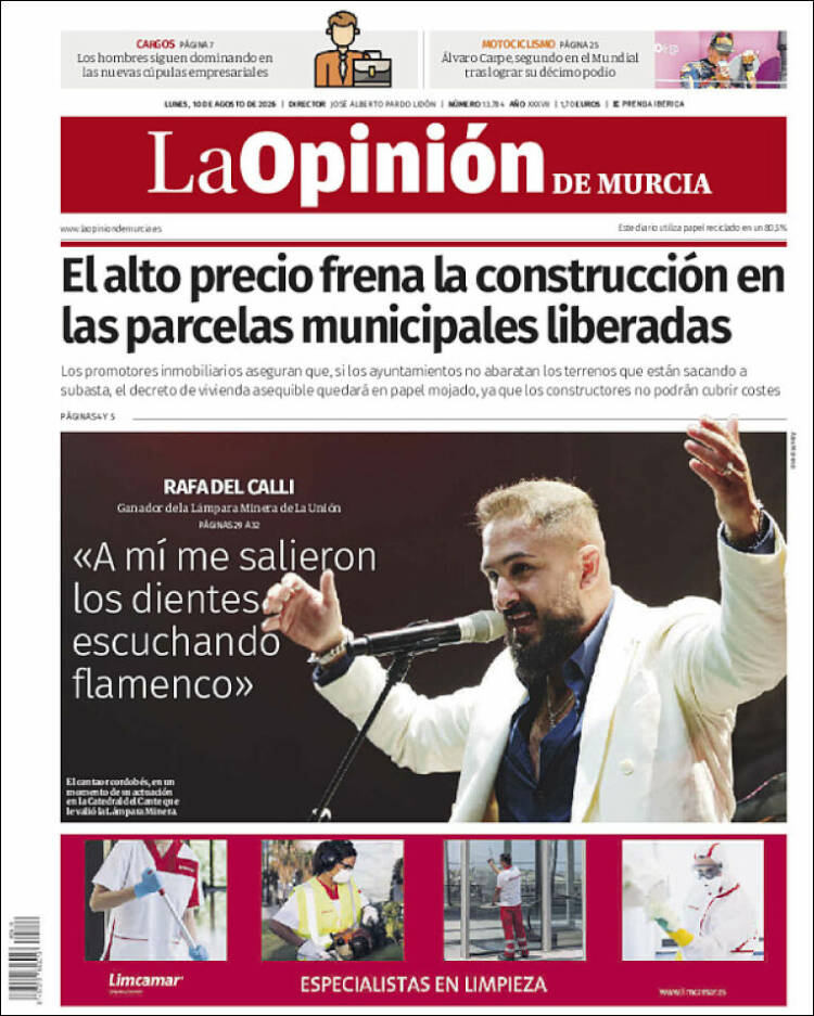 Portada de La Opinión de Murcia (Espa&ntilde;a)