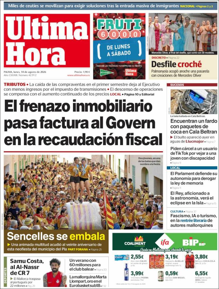 Portada de Última Hora (Espa&ntilde;a)